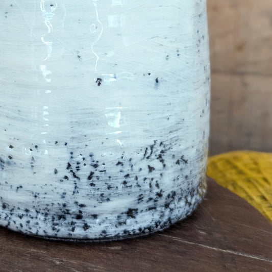 Short Handmade Ceramic Straight-Sided Vase