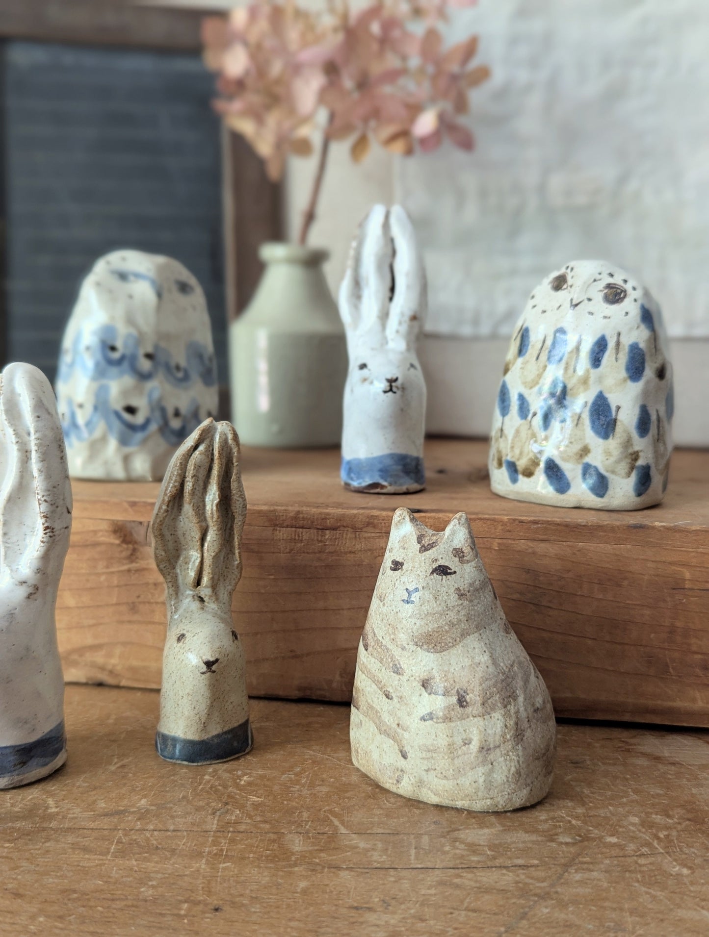 Pinched Ceramic Owls - Large