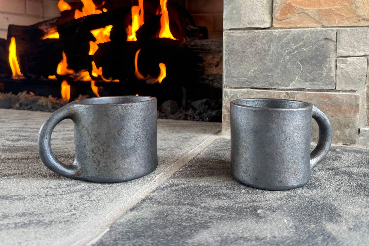 Handmade Metallic Black Mug