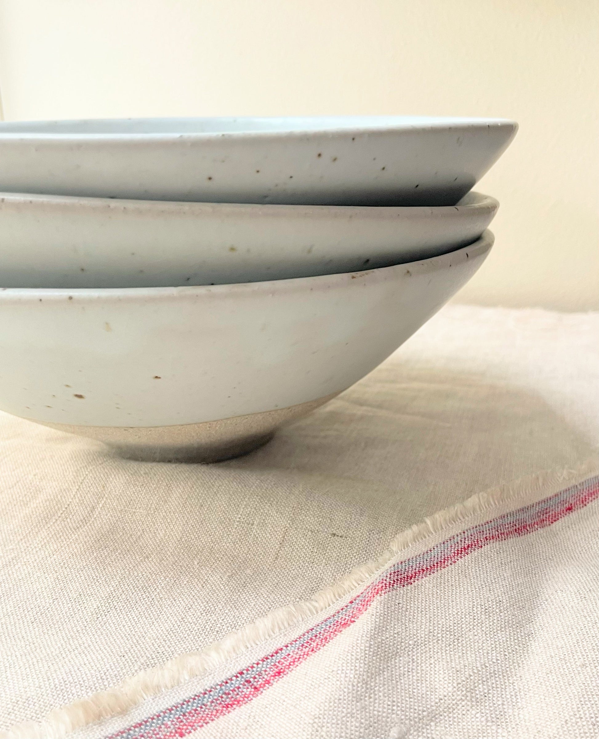 Handmade Speckled Shallow Bowl