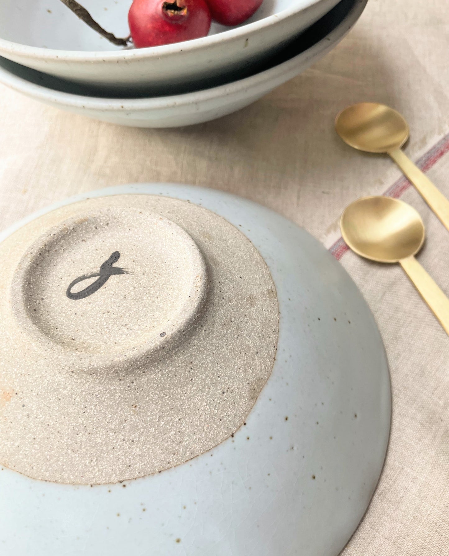 Handmade Speckled Shallow Bowl