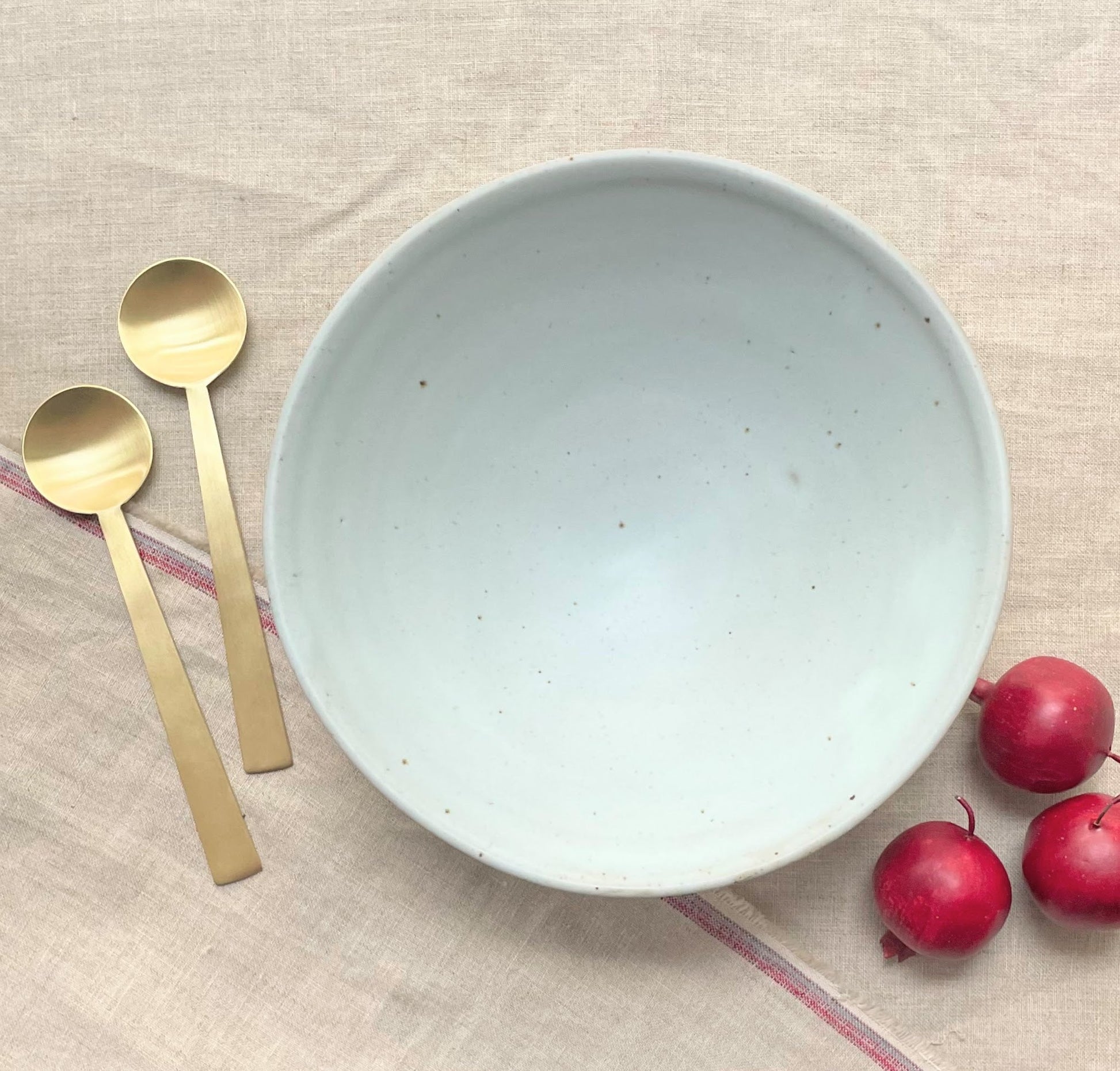 Handmade Speckled Shallow Bowl