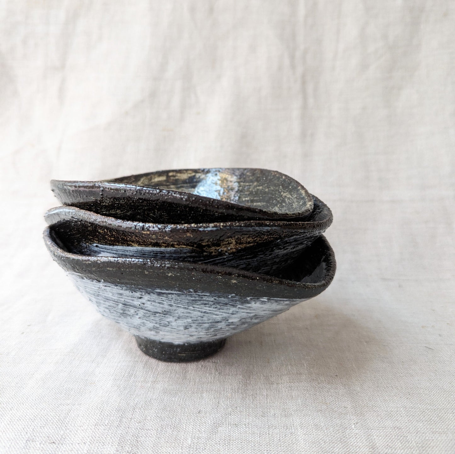 Black and White Brushstroke Bowls - Assorted sizes