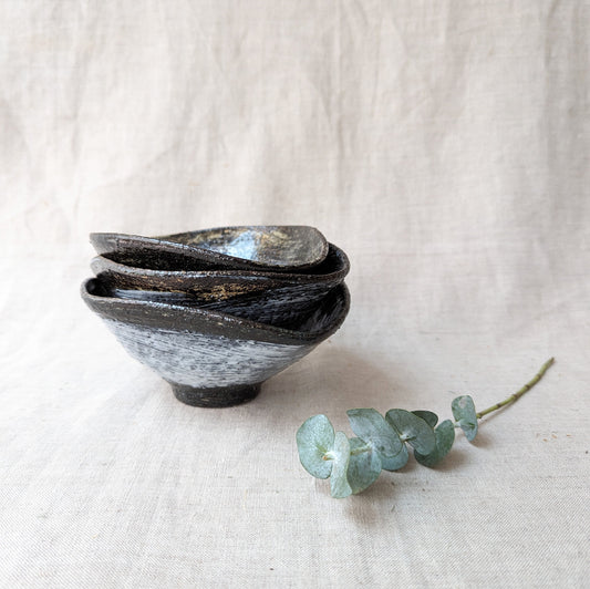 Black and White Brushstroke Bowls - Assorted sizes