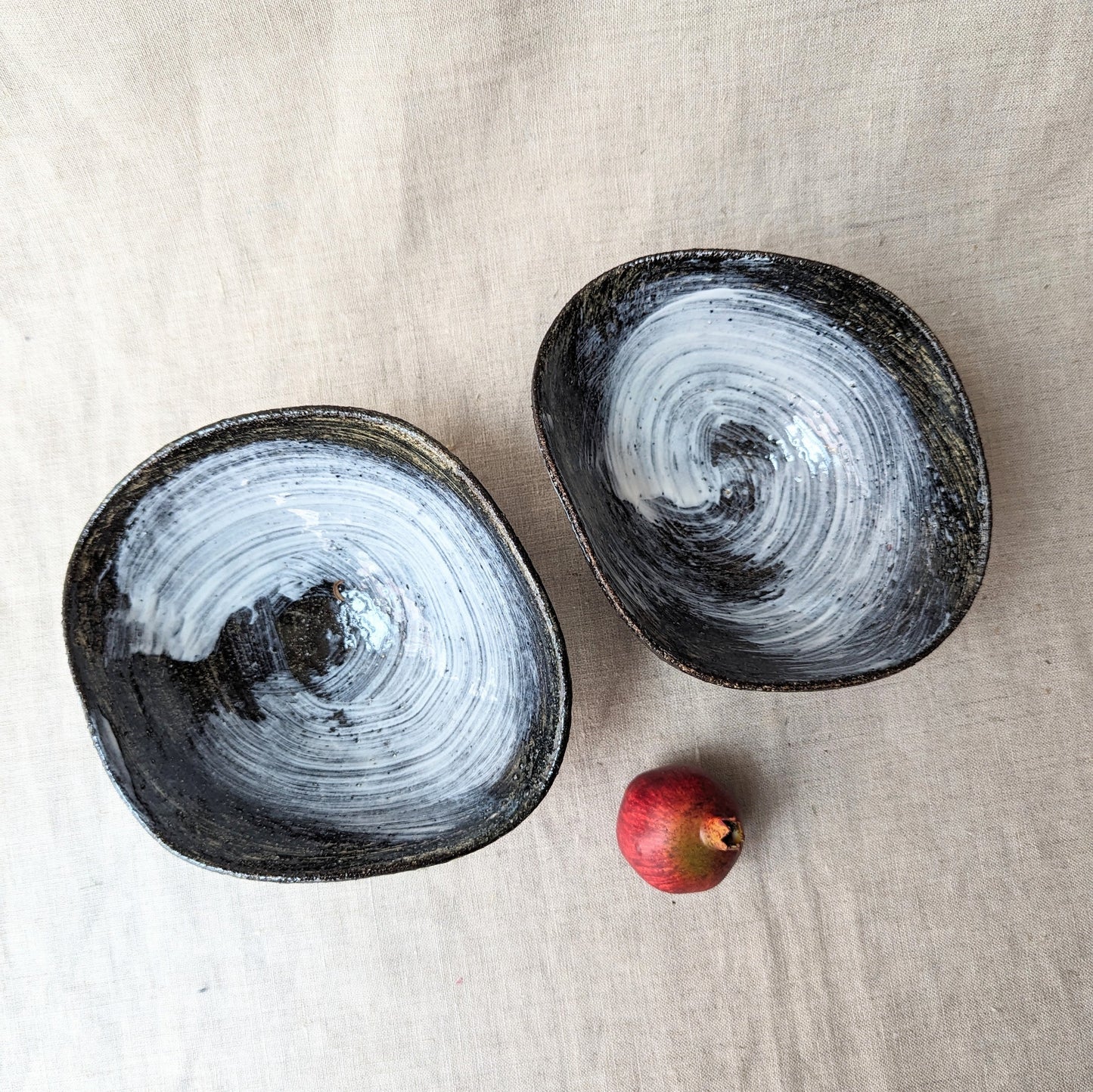 Black and White Brushstroke Bowls - Assorted sizes