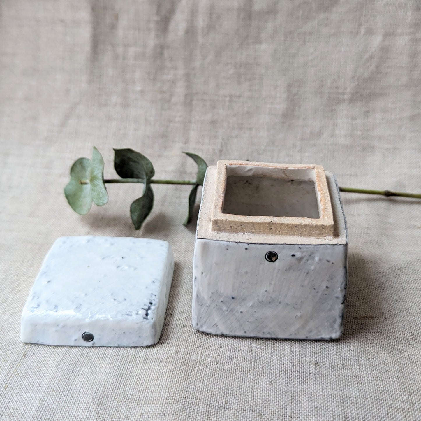 Handmade Ceramic Box - Two Dots