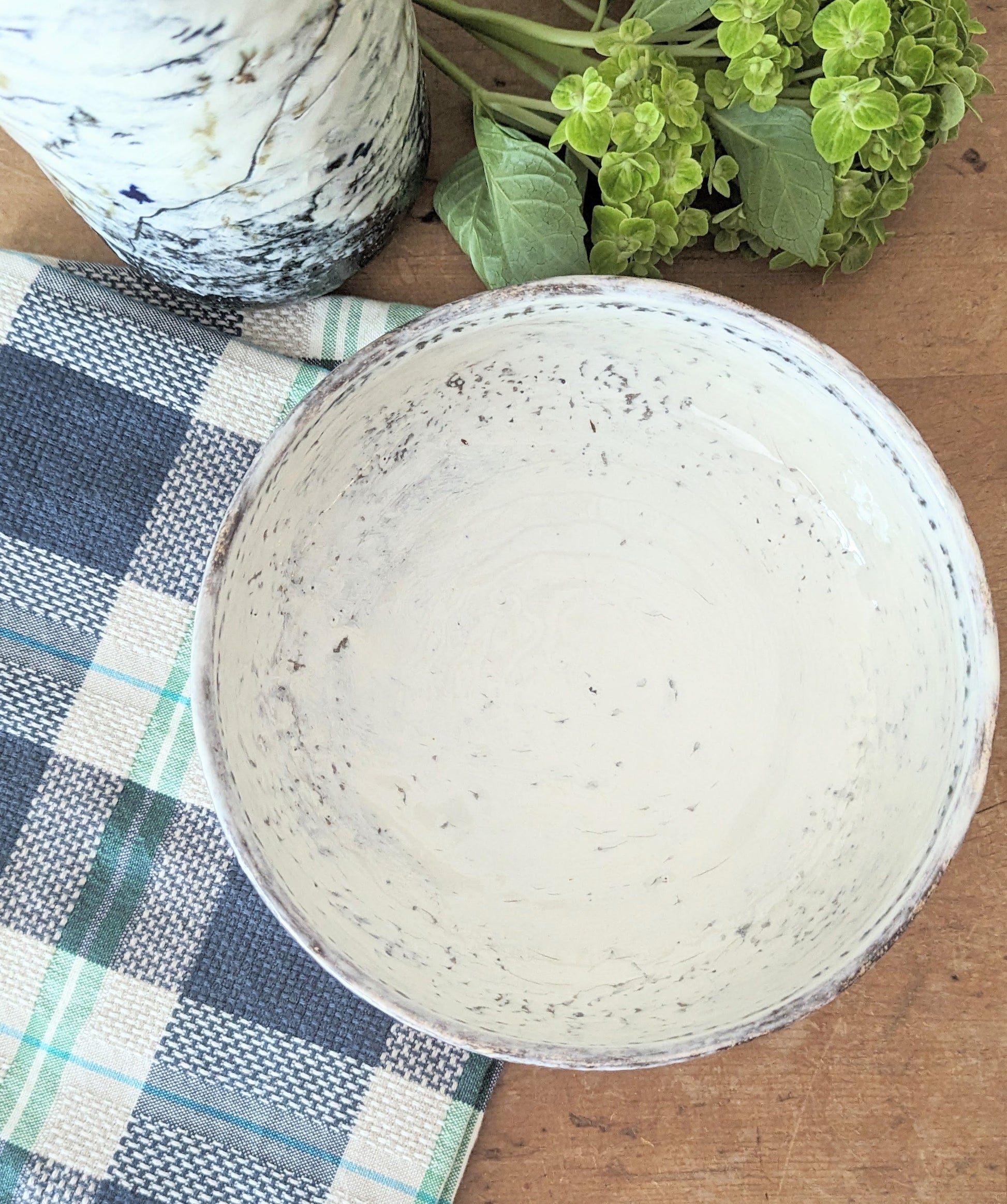 Low Handmade Ceramic Bowl - 7.5"