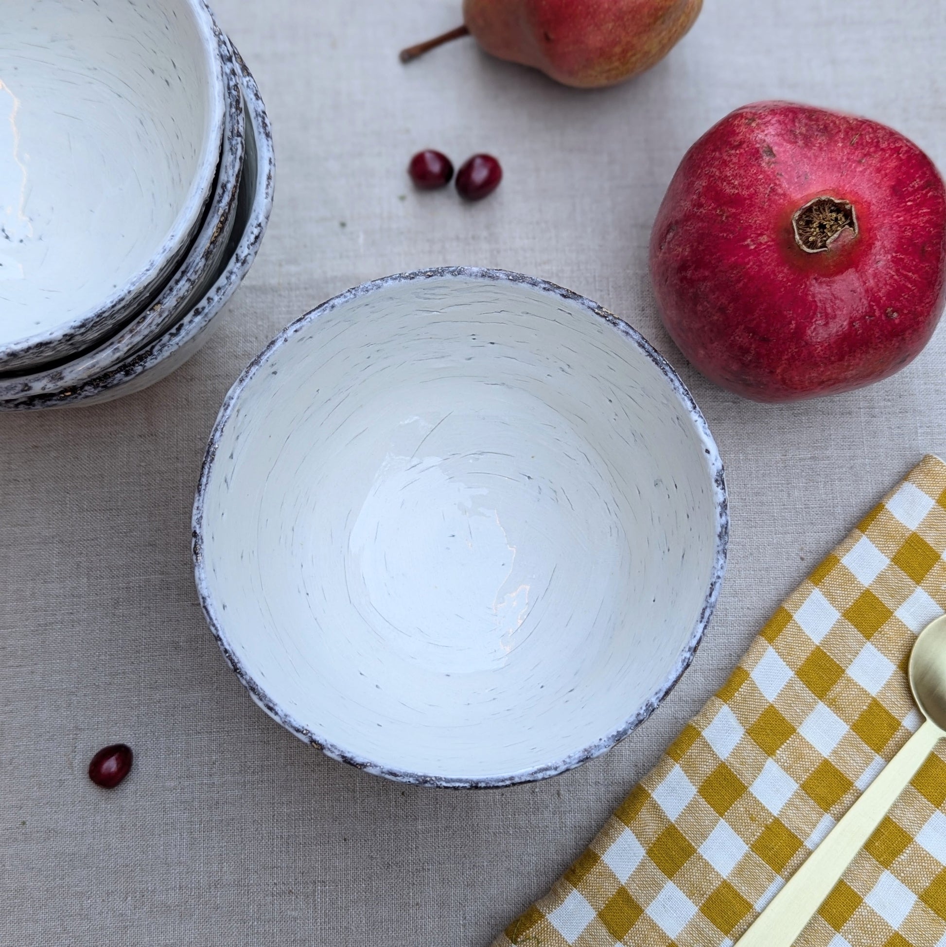 Tall Sided Handmade Ceramic Bowl