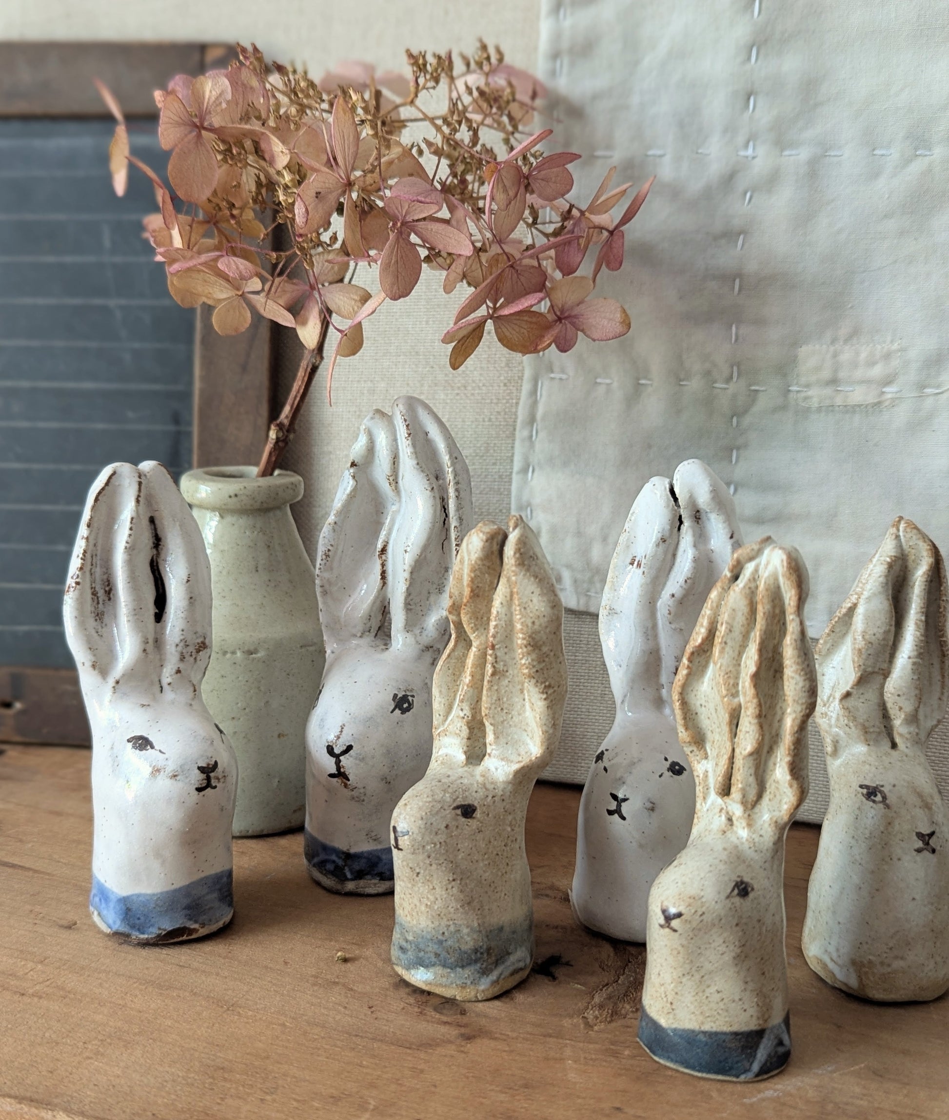 Pinched Ceramic Rabbits