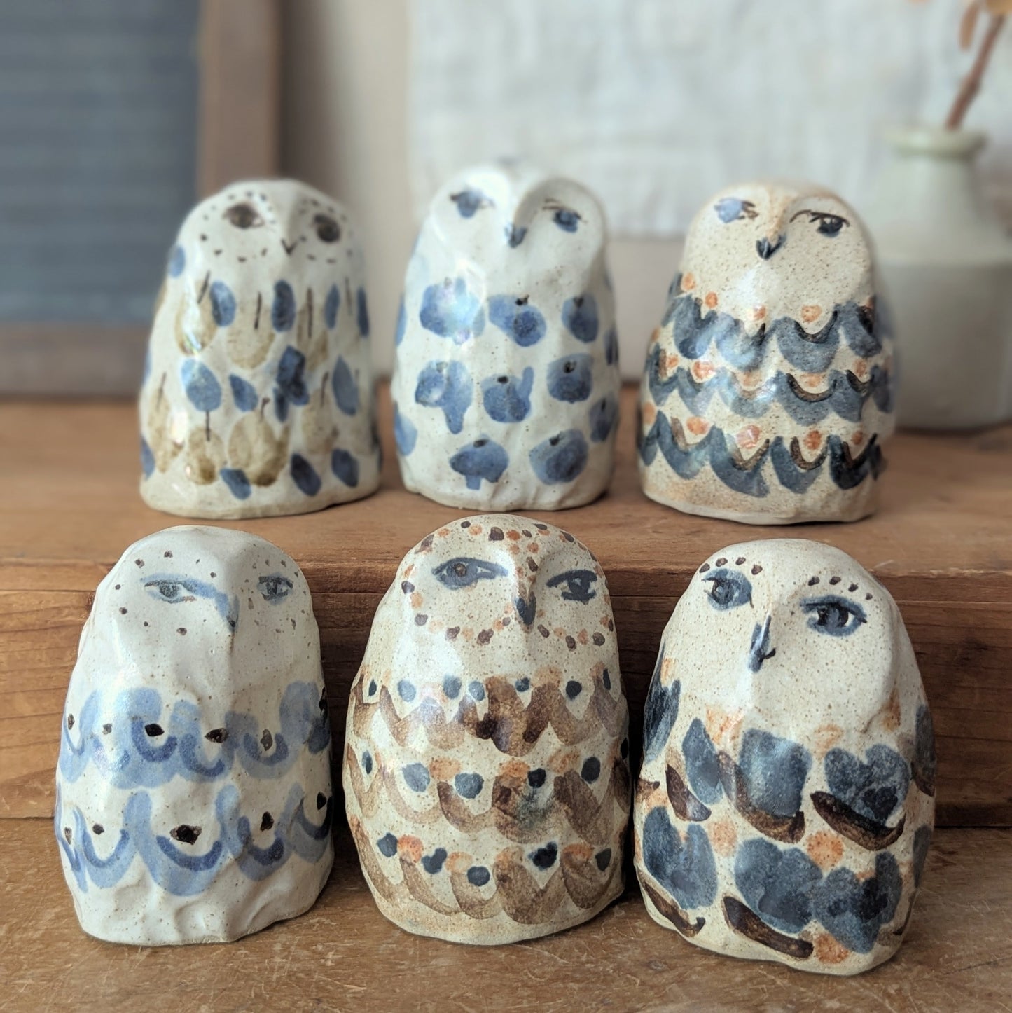Pinched Ceramic Owls - Large