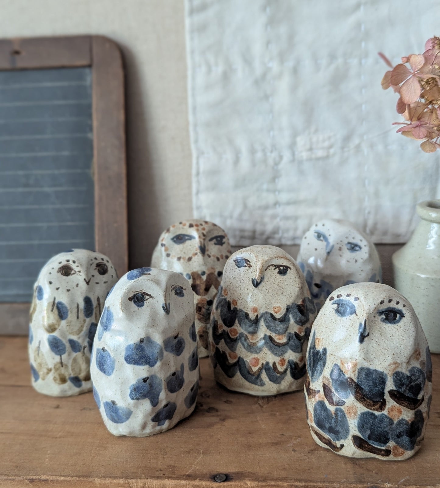Pinched Ceramic Owls - Large