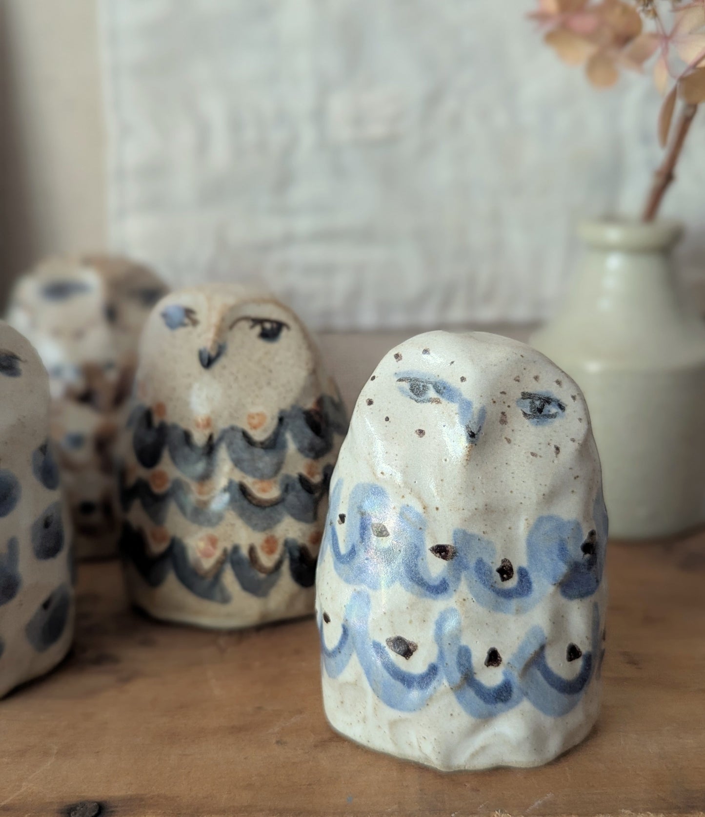 Pinched Ceramic Owls - Large
