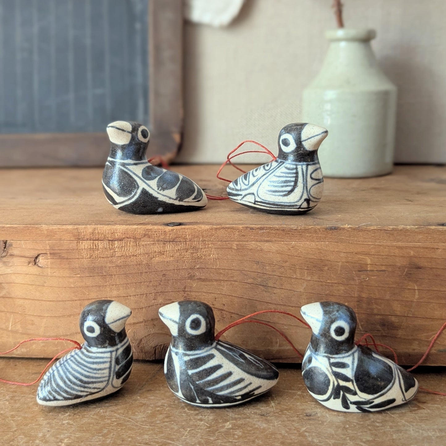 Mini Clay Bird Ornaments