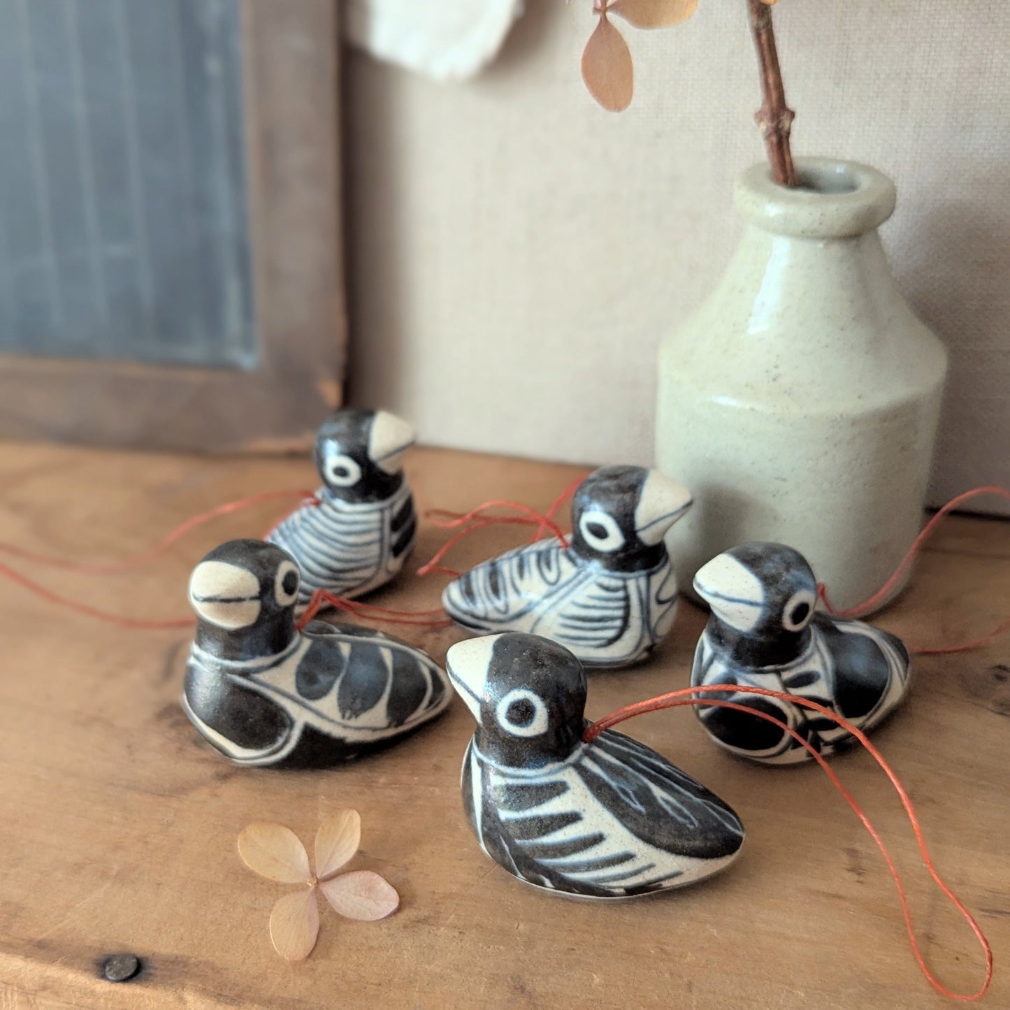 Mini Clay Bird Ornaments