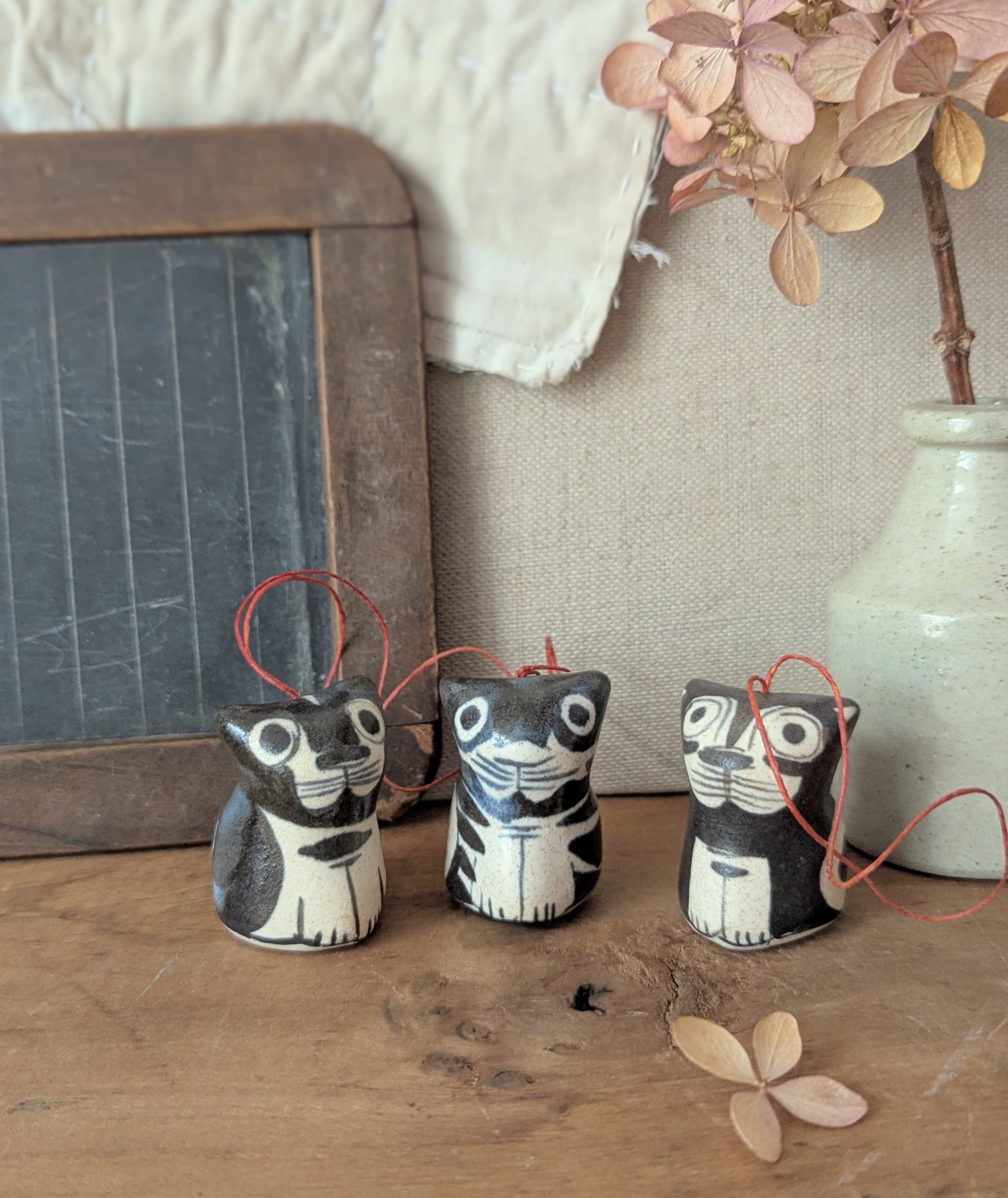 Mini Clay Cat Ornaments