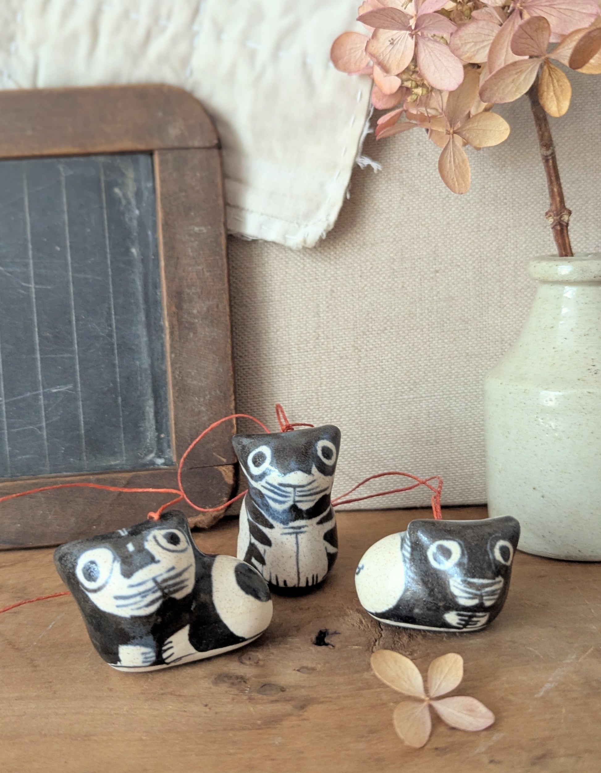 Mini Clay Cat Ornaments