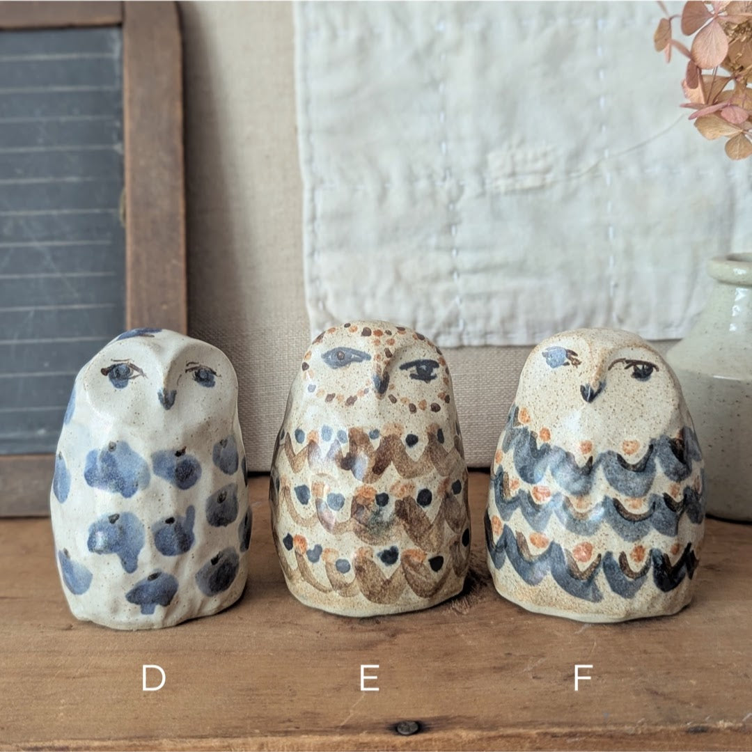 Pinched Ceramic Owls - Large