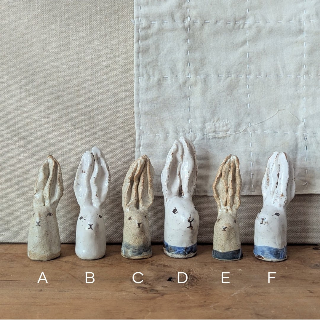 Pinched Ceramic Rabbits