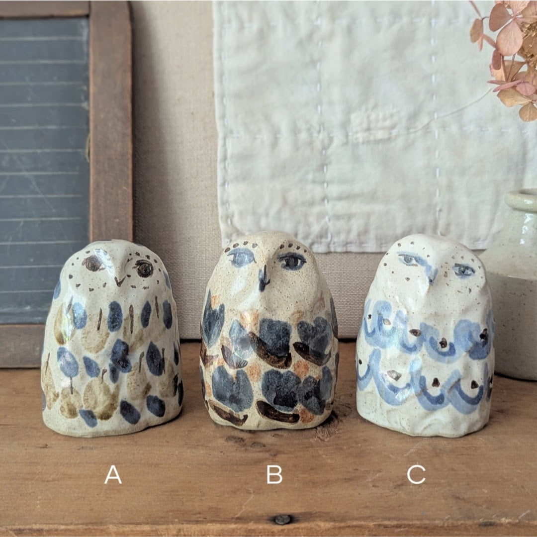 Pinched Ceramic Owls - Large